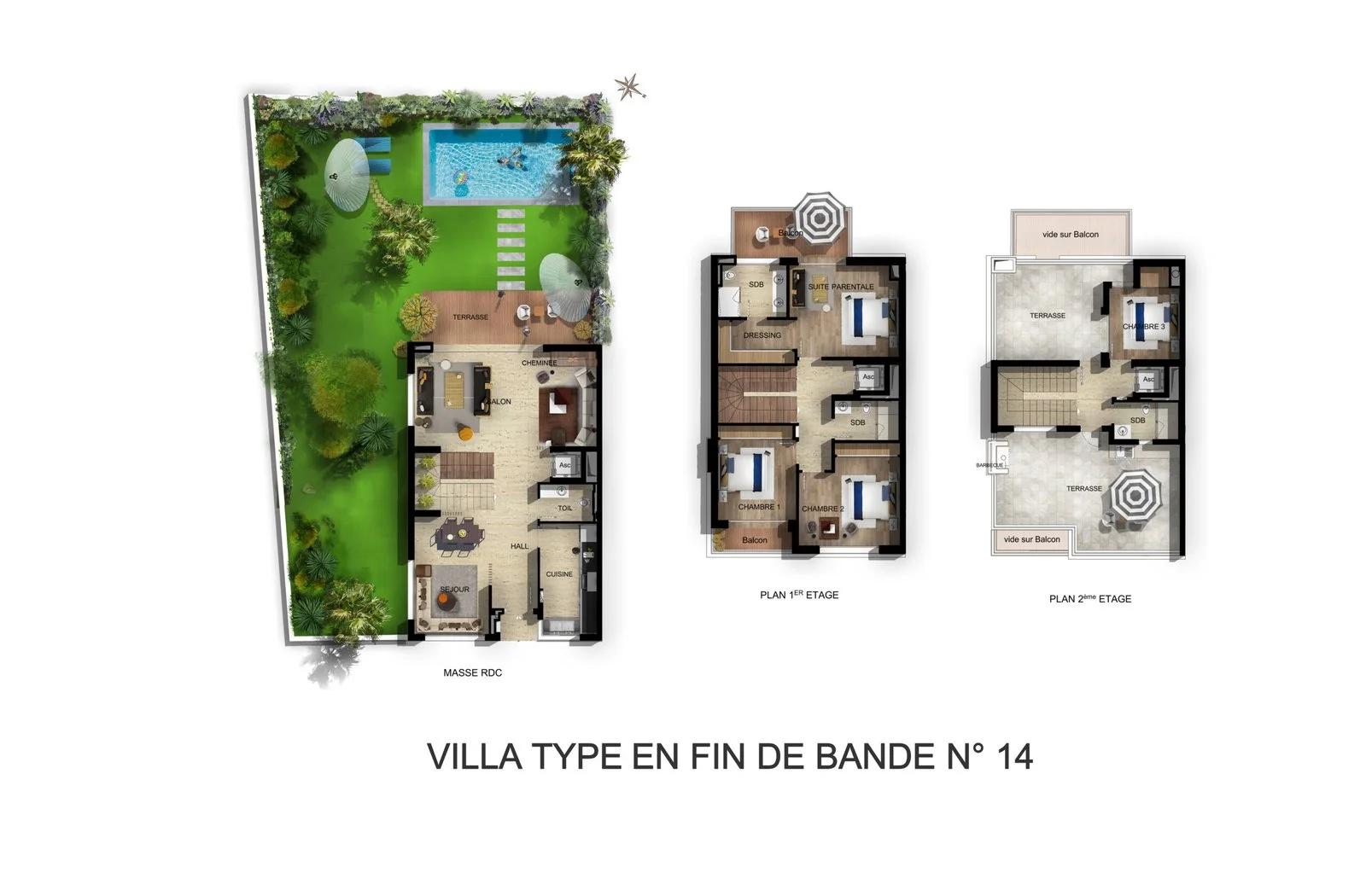 Villa type en fin de bande N 14